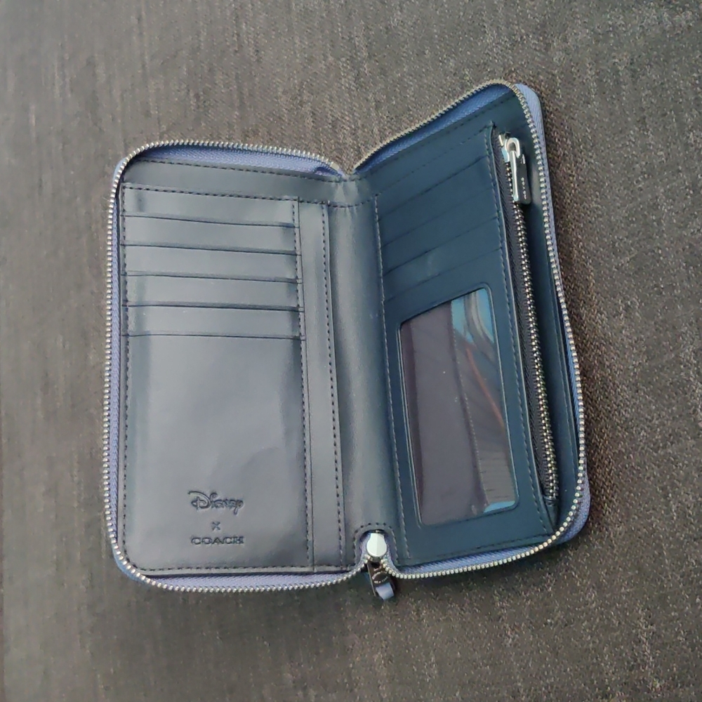 Coach Blue Cinderella Zip-Around Wallet - Picture 6 of 8